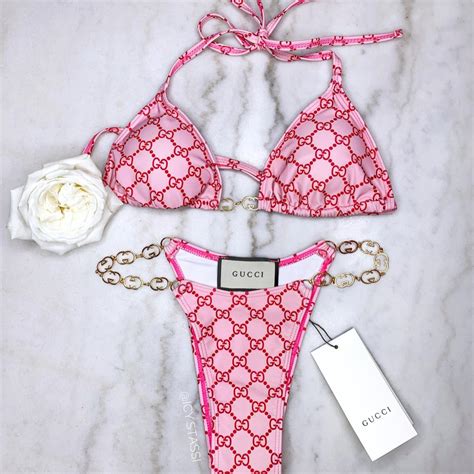 gucci bikini gg|Gucci swimsuit pink.